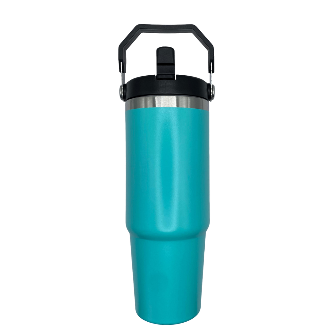 TERMO AGARRADERA Y POPOTE 30 OZ 887 ml