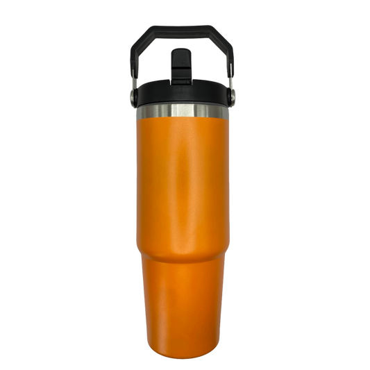 TERMO AGARRADERA Y POPOTE 30 OZ 887 ml