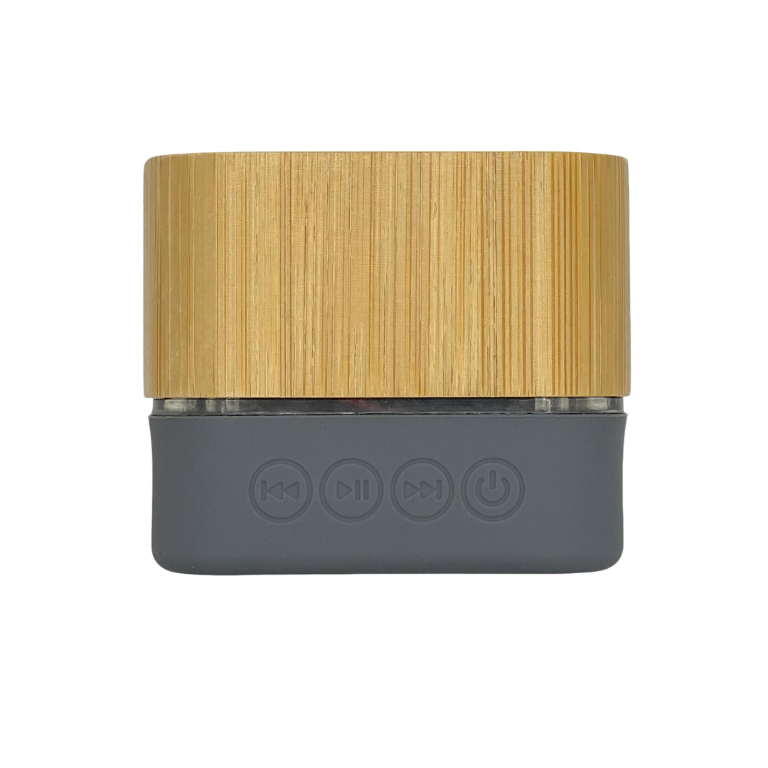 Bocina de madera bluetooth con luz LED