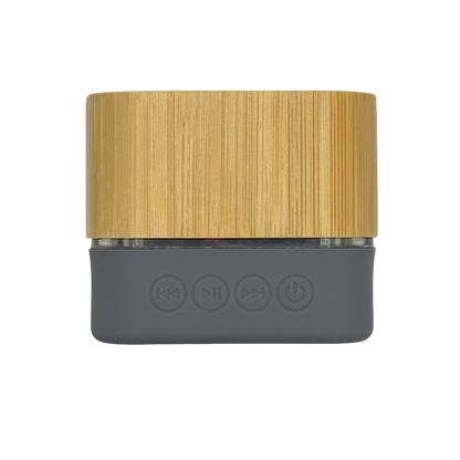 Bocina de madera bluetooth con luz LED