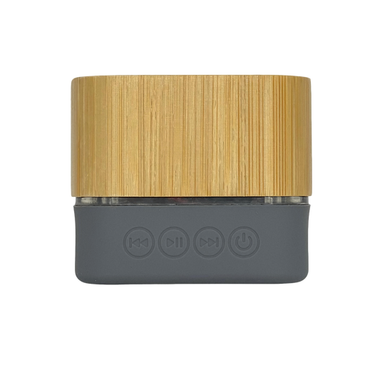 Bocina de madera bluetooth con luz LED